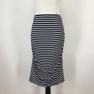 Olivia Moon Striped Midi Skirt